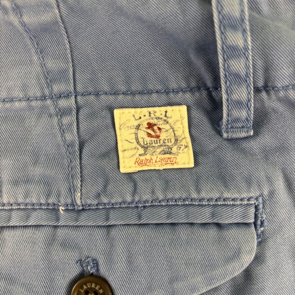 Lauren Ralph Lauren Blue Chino Shorts Womens 4P Petite Cotton Twill Preppy LRL - Picture 5 of 6